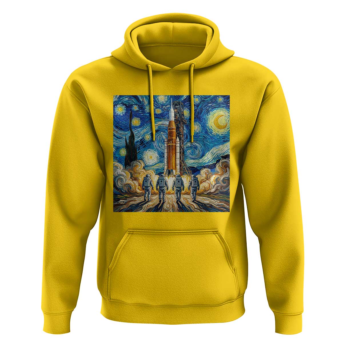 Lunar Mission Astronaut Starry Night Hoodie Space Lover Gift