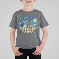 Lunar Mission Astronaut Starry Night T Shirt For Kid Space Lover Gift