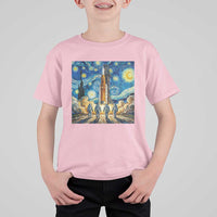Lunar Mission Astronaut Starry Night T Shirt For Kid Space Lover Gift