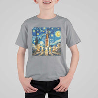 Lunar Mission Astronaut Starry Night T Shirt For Kid Space Lover Gift