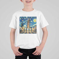 Lunar Mission Astronaut Starry Night T Shirt For Kid Space Lover Gift