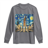 Lunar Mission Astronaut Starry Night Long Sleeve Shirt Space Lover Gift