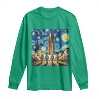 Lunar Mission Astronaut Starry Night Long Sleeve Shirt Space Lover Gift