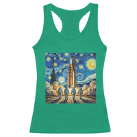 Lunar Mission Astronaut Starry Night Racerback Tank Top Space Lover Gift