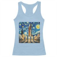 Lunar Mission Astronaut Starry Night Racerback Tank Top Space Lover Gift