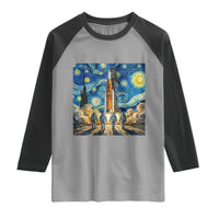 Lunar Mission Astronaut Starry Night Raglan Shirt Space Lover Gift