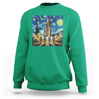 Lunar Mission Astronaut Starry Night Sweatshirt Space Lover Gift