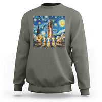 Lunar Mission Astronaut Starry Night Sweatshirt Space Lover Gift