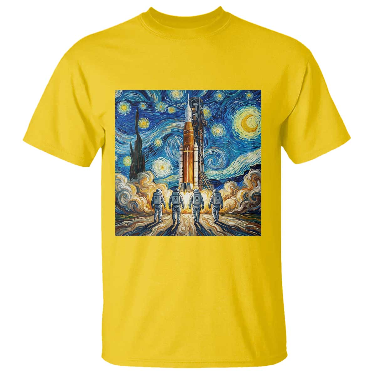 Lunar Mission Astronaut Starry Night T Shirt Space Lover Gift