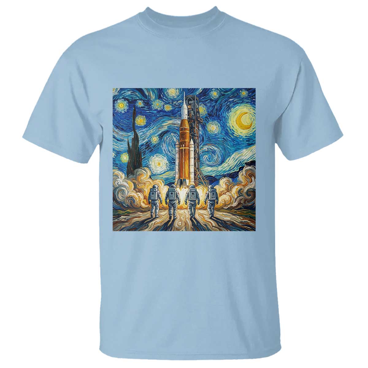 Lunar Mission Astronaut Starry Night T Shirt Space Lover Gift