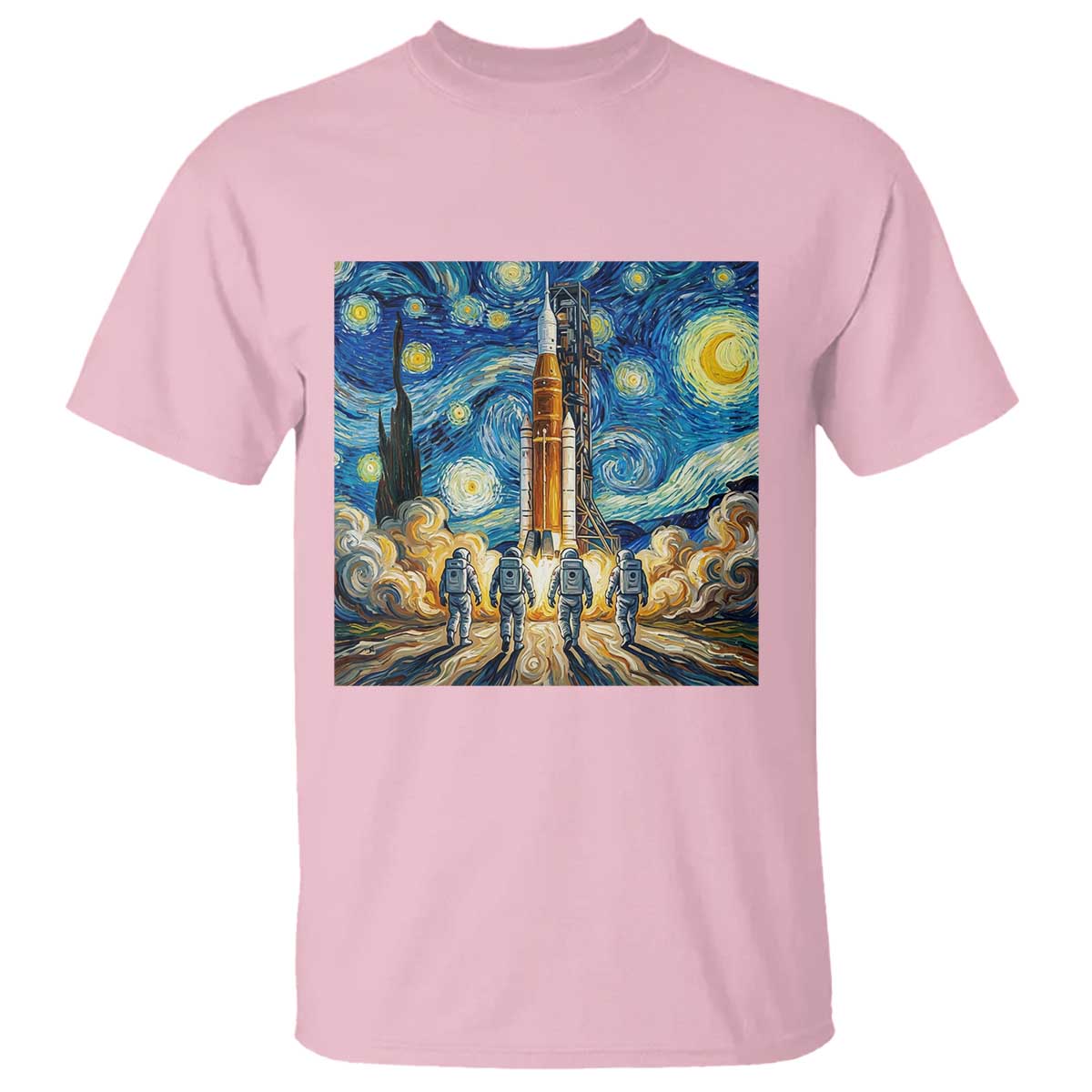Lunar Mission Astronaut Starry Night T Shirt Space Lover Gift