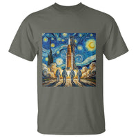 Lunar Mission Astronaut Starry Night T Shirt Space Lover Gift