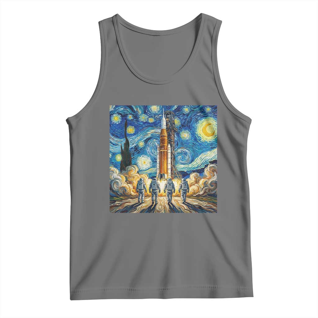 Lunar Mission Astronaut Starry Night Tank Top Space Lover Gift