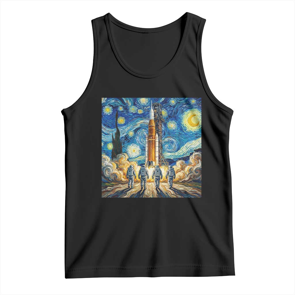 Lunar Mission Astronaut Starry Night Tank Top Space Lover Gift
