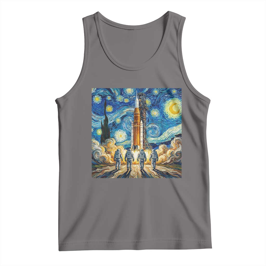 Lunar Mission Astronaut Starry Night Tank Top Space Lover Gift