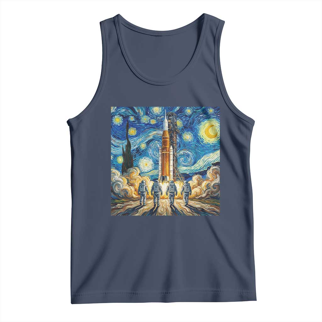 Lunar Mission Astronaut Starry Night Tank Top Space Lover Gift