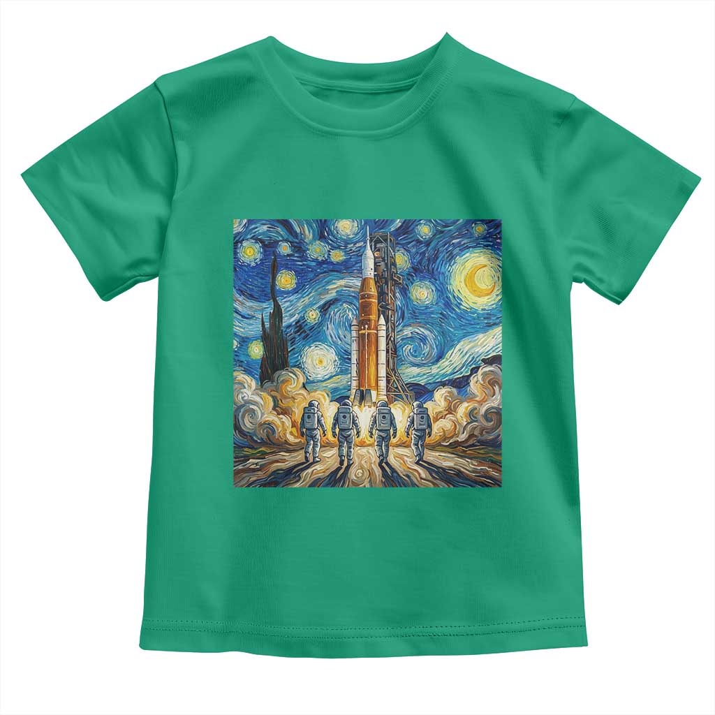 Lunar Mission Astronaut Starry Night Toddler T Shirt Space Lover Gift