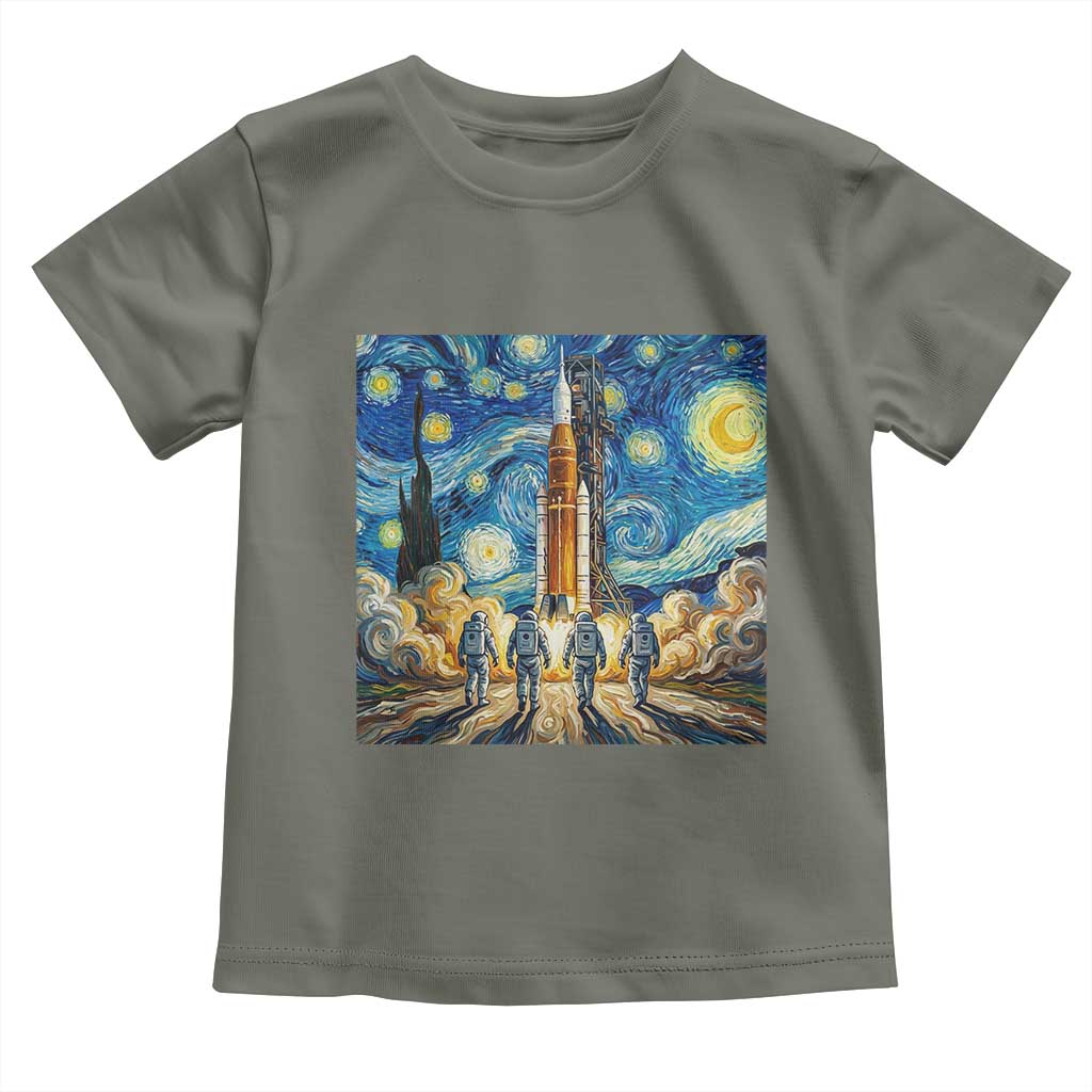 Lunar Mission Astronaut Starry Night Toddler T Shirt Space Lover Gift
