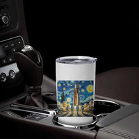 Lunar Mission Astronaut Starry Night Tumbler Cup Space Lover Gift
