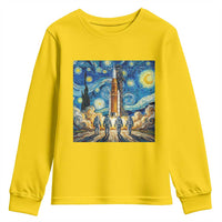 Lunar Mission Astronaut Starry Night Youth Sweatshirt Space Lover Gift
