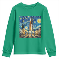 Lunar Mission Astronaut Starry Night Youth Sweatshirt Space Lover Gift