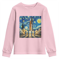 Lunar Mission Astronaut Starry Night Youth Sweatshirt Space Lover Gift