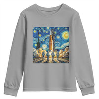 Lunar Mission Astronaut Starry Night Youth Sweatshirt Space Lover Gift