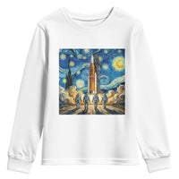 Lunar Mission Astronaut Starry Night Youth Sweatshirt Space Lover Gift