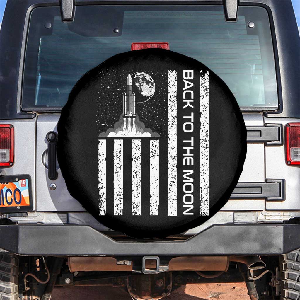 Patriotic American Pride Astronaut Lunar Mission Spare Tire Cover Back To The Moon