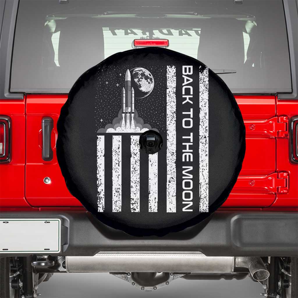 Patriotic American Pride Astronaut Lunar Mission Spare Tire Cover Back To The Moon