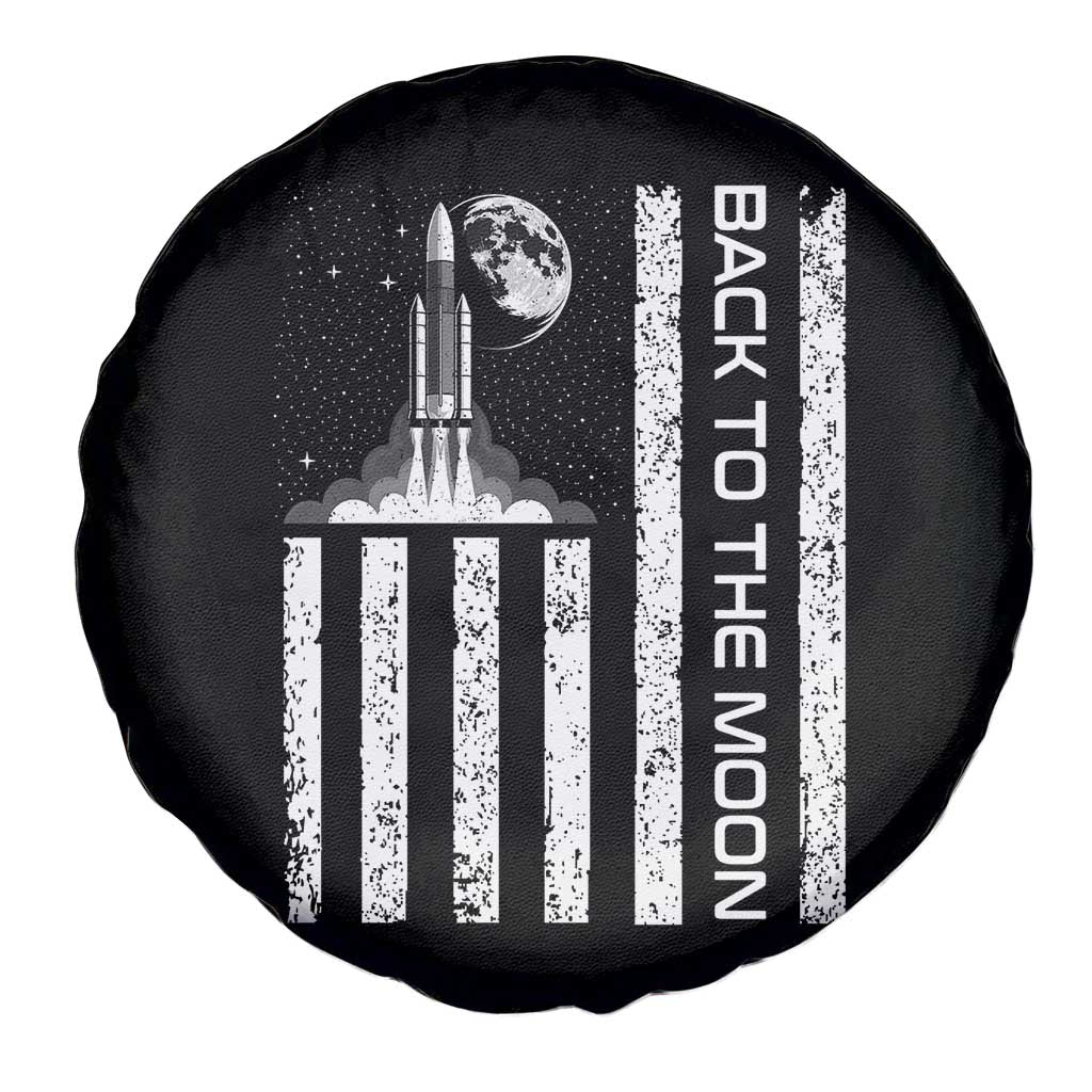 Patriotic American Pride Astronaut Lunar Mission Spare Tire Cover Back To The Moon