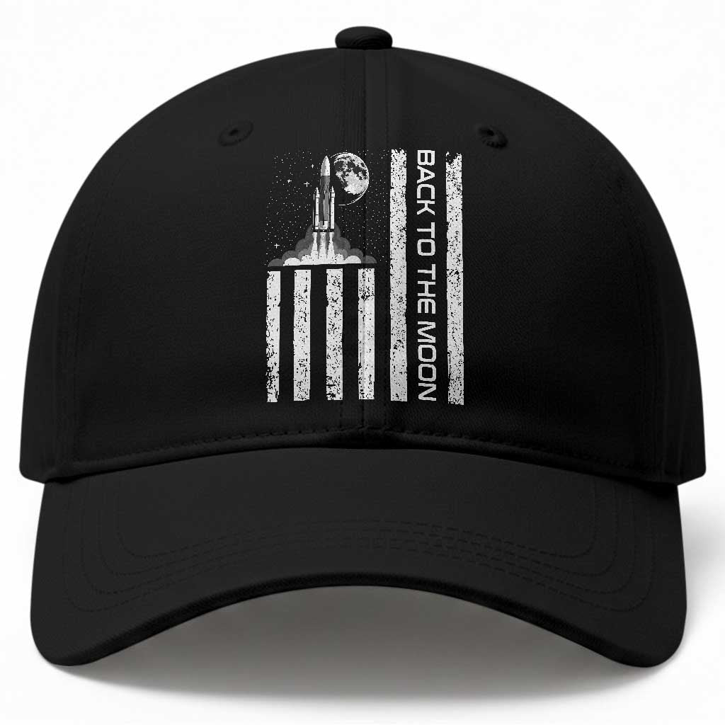 Patriotic American Pride Astronaut Lunar Mission Baseball Cap Back To The Moon