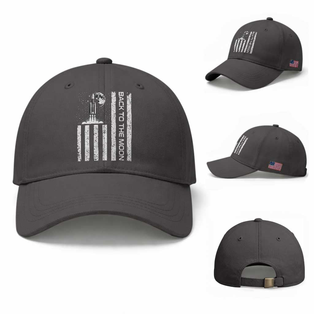 Patriotic American Pride Astronaut Lunar Mission Baseball Cap Back To The Moon