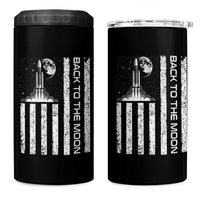Patriotic American Pride Astronaut Lunar Mission 4 in 1 Can Cooler Tumbler Back To The Moon