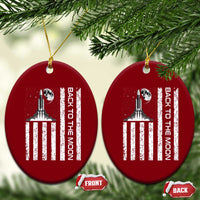 Patriotic American Pride Astronaut Lunar Mission Ceramic Ornament Back To The Moon
