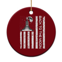 Patriotic American Pride Astronaut Lunar Mission Ceramic Ornament Back To The Moon