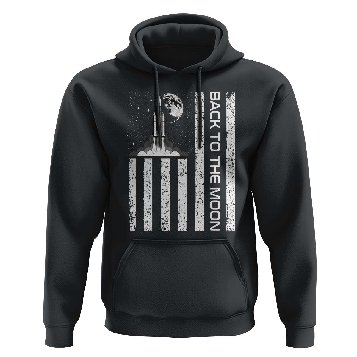 Patriotic American Pride Astronaut Lunar Mission Hoodie Back To The Moon