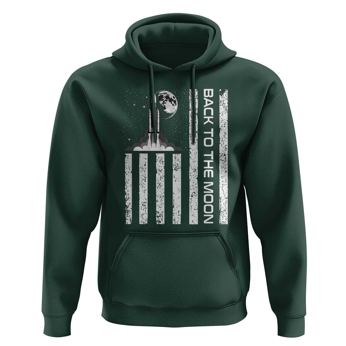 Patriotic American Pride Astronaut Lunar Mission Hoodie Back To The Moon