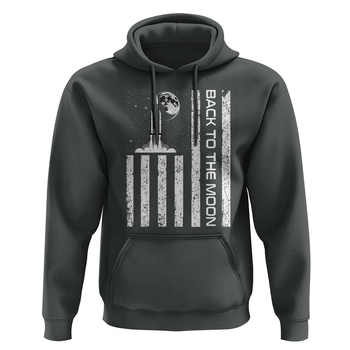 Patriotic American Pride Astronaut Lunar Mission Hoodie Back To The Moon