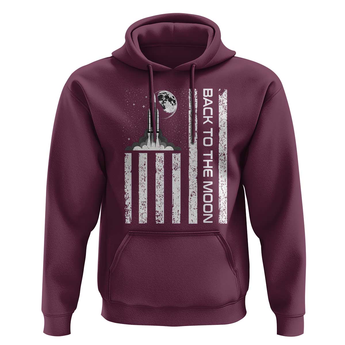 Patriotic American Pride Astronaut Lunar Mission Hoodie Back To The Moon