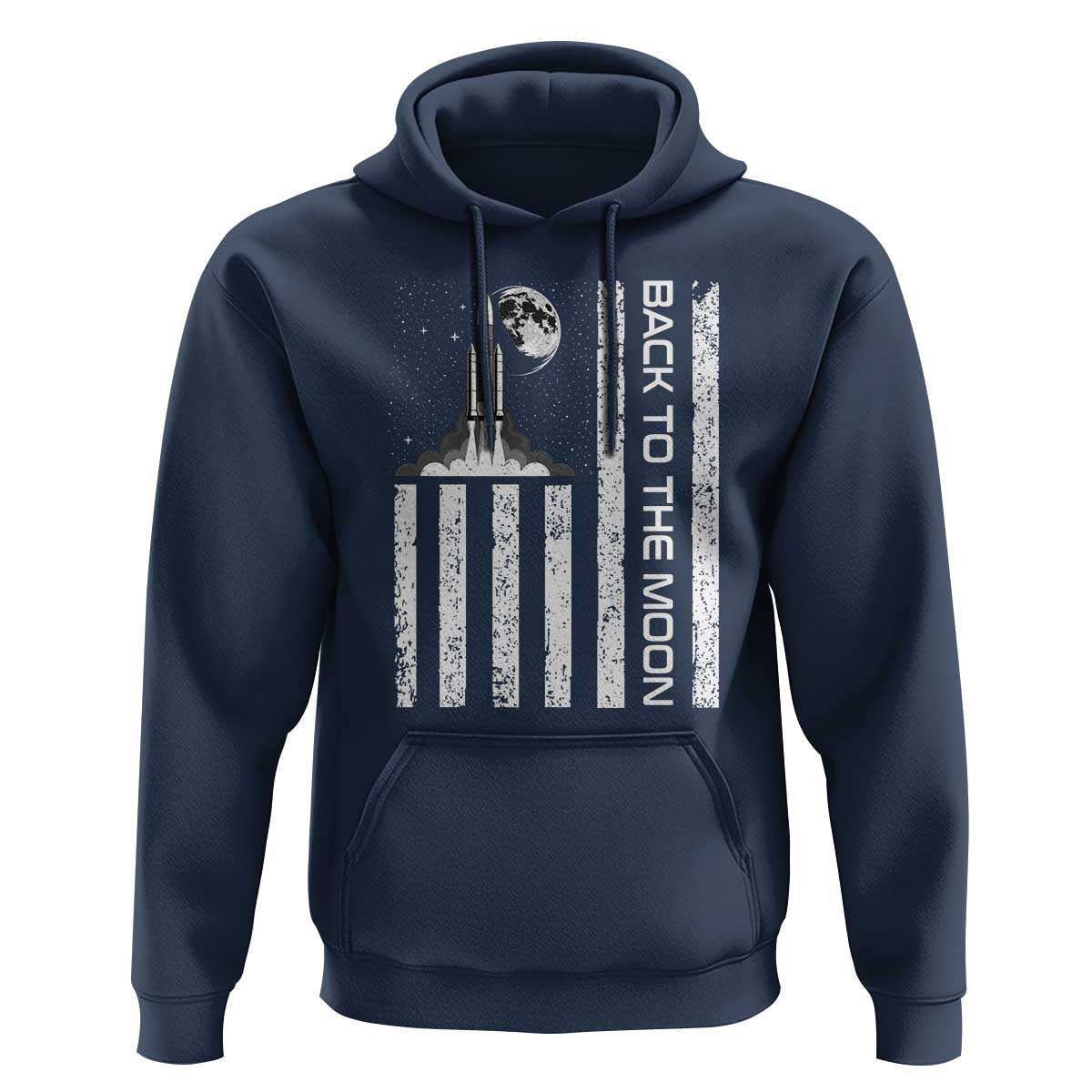 Patriotic American Pride Astronaut Lunar Mission Hoodie Back To The Moon