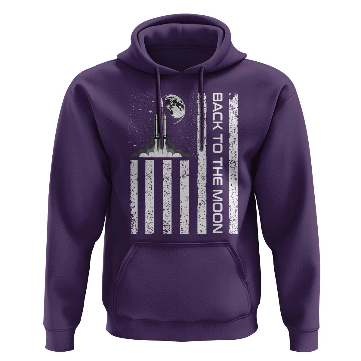 Patriotic American Pride Astronaut Lunar Mission Hoodie Back To The Moon