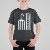 Patriotic American Pride Astronaut Lunar Mission T Shirt For Kid Back To The Moon