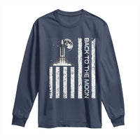 Patriotic American Pride Astronaut Lunar Mission Long Sleeve Shirt Back To The Moon