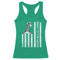 Patriotic American Pride Astronaut Lunar Mission Racerback Tank Top Back To The Moon