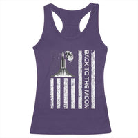 Patriotic American Pride Astronaut Lunar Mission Racerback Tank Top Back To The Moon