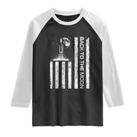 Patriotic American Pride Astronaut Lunar Mission Raglan Shirt Back To The Moon