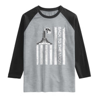 Patriotic American Pride Astronaut Lunar Mission Raglan Shirt Back To The Moon