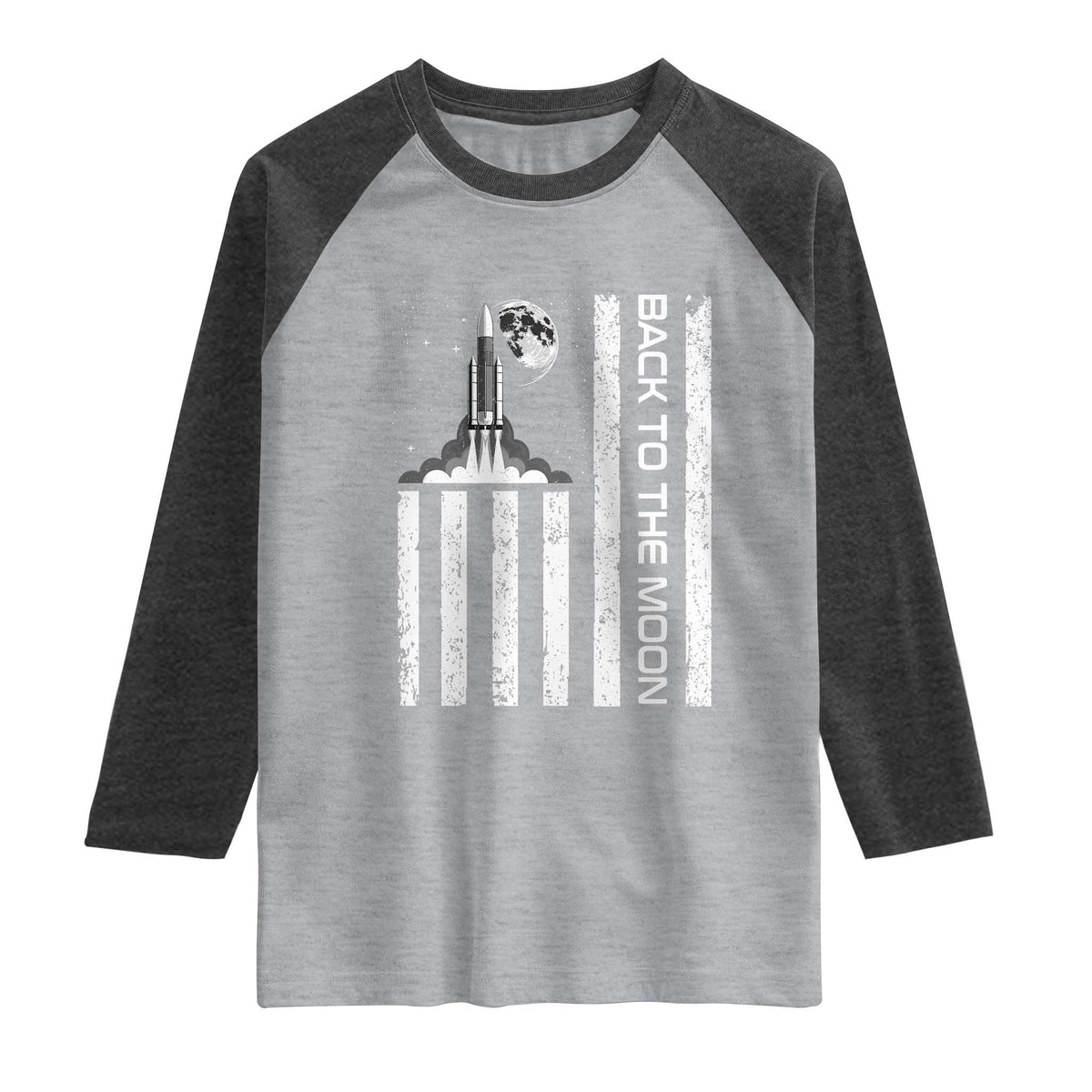 Patriotic American Pride Astronaut Lunar Mission Raglan Shirt Back To The Moon
