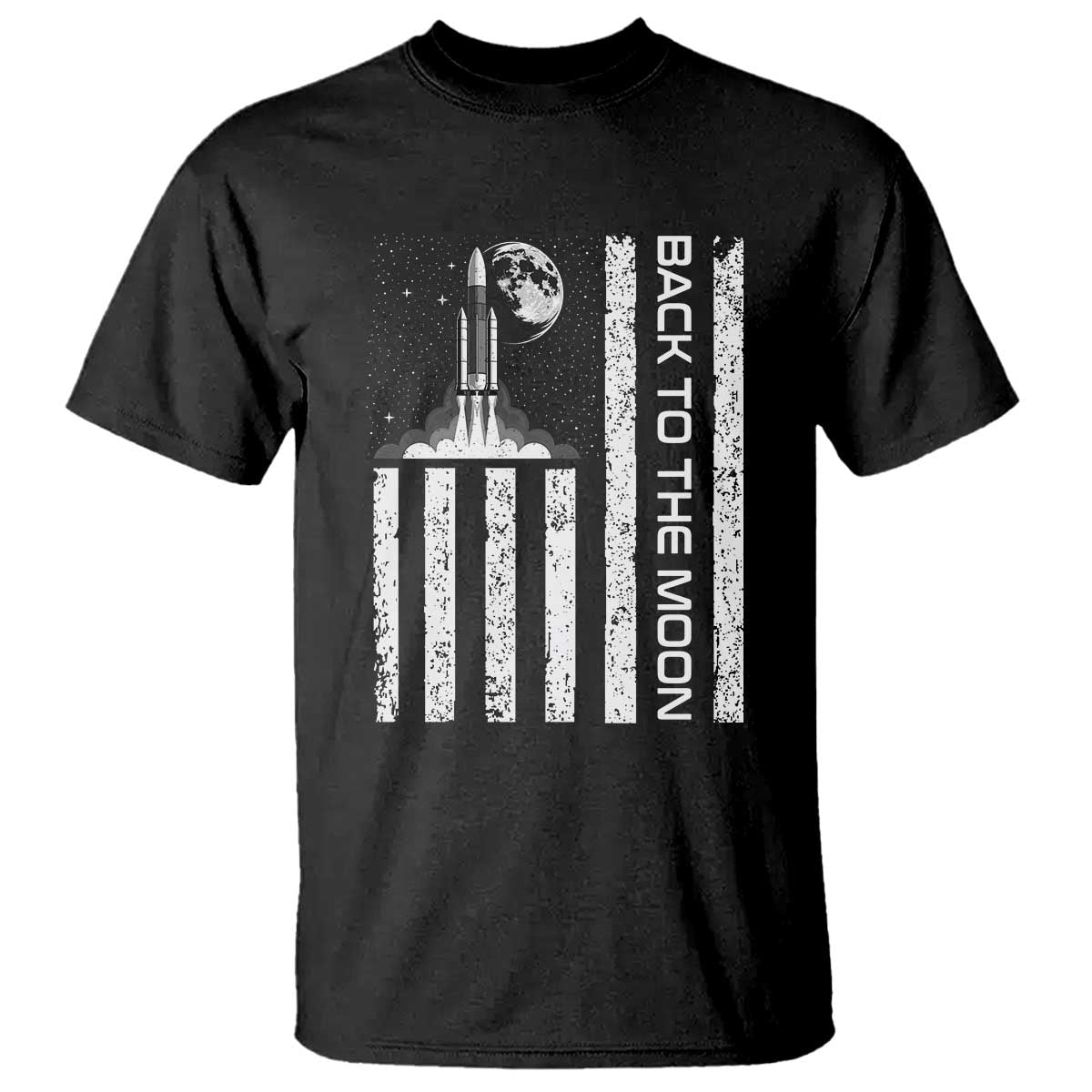 Patriotic American Pride Astronaut Lunar Mission T Shirt Back To The Moon